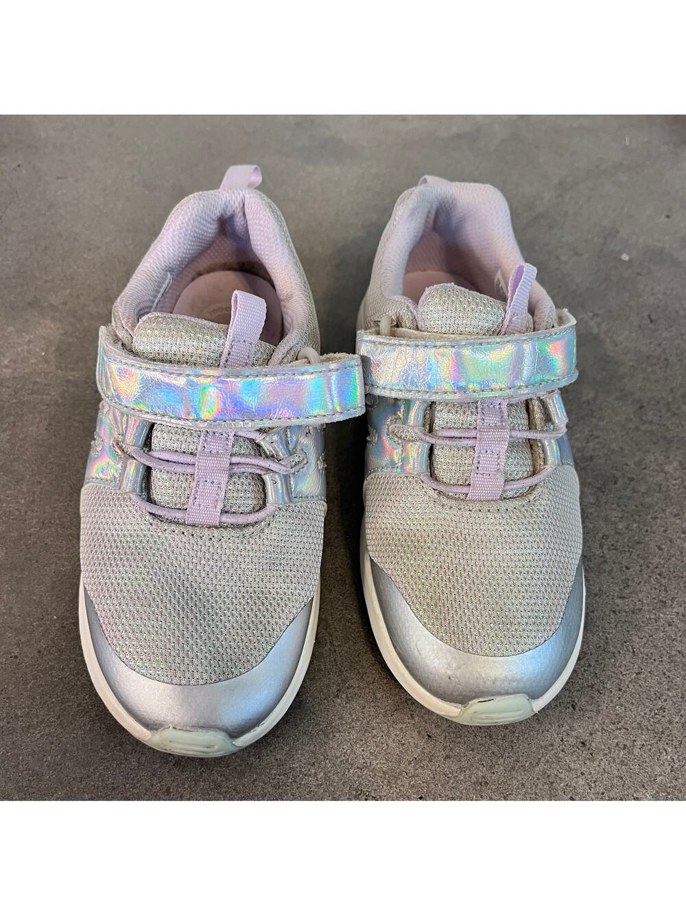 Stride Rite iridescent purple silver girls sneakers size 12 youth girls shoes